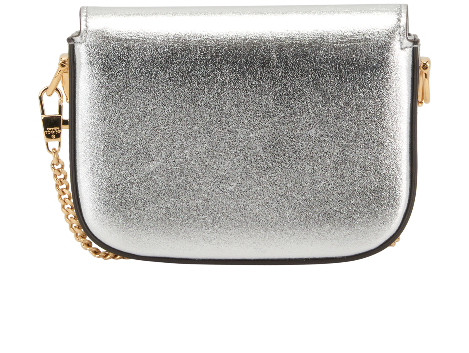 Nano Horsebit Crossbody, &pound;695, Handbags, Silver, Leather, Back view